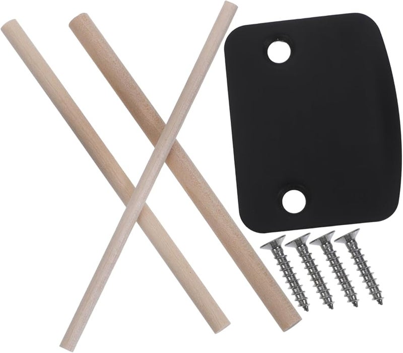 طقم إصلاح صفيحة ضرب الباب مع شرائط خشبية ومسامير لتعزيز أمان الباب الداخلي - Image 1